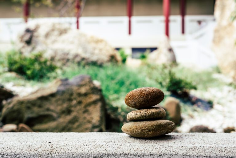 Balance Stones Quiet temple background